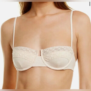 NWT Weworewhat $68 balconette bra in mother of pearl Revolve